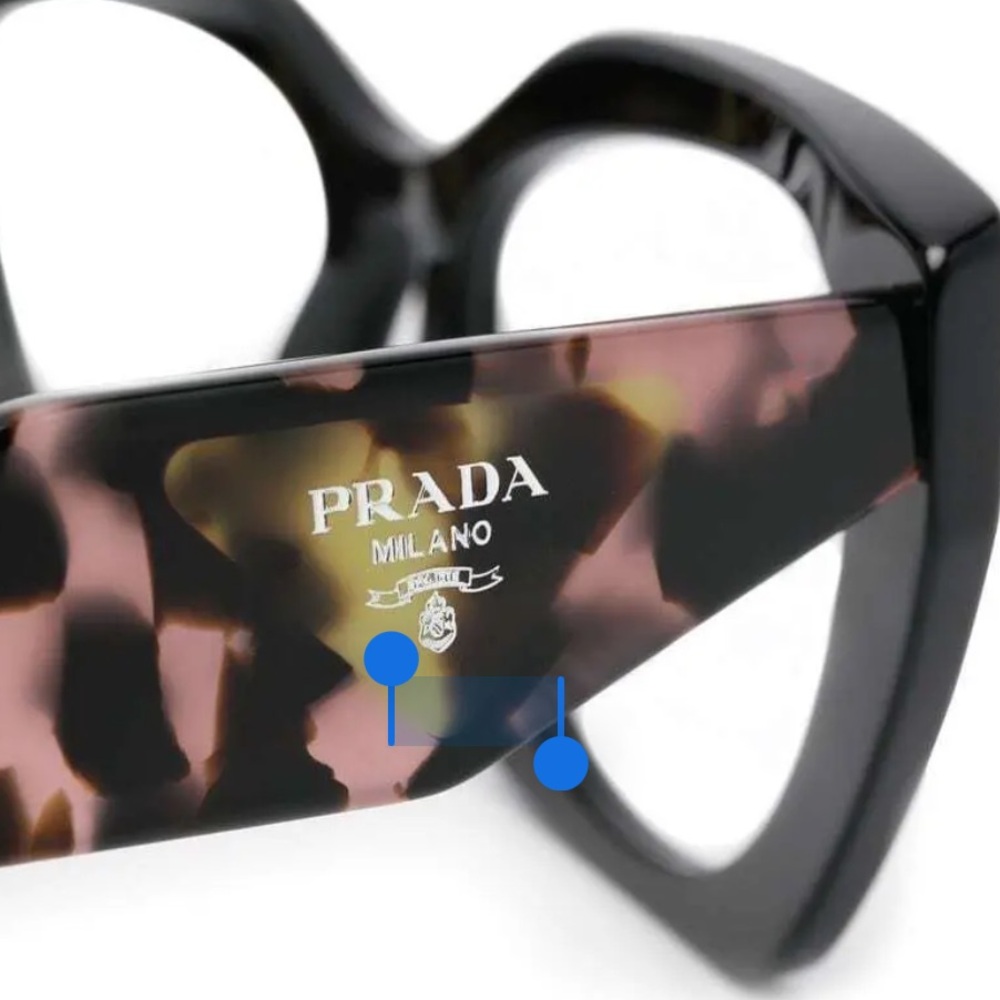 Prada Black and Brown Glasses Oversized Style